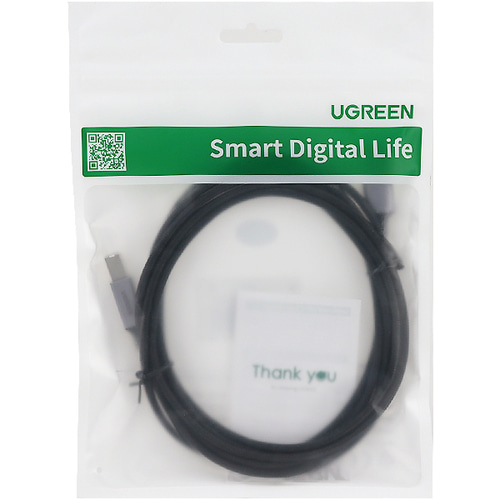 유그린 USB 2.0 A-B 오디오 프린터 연결 케이블 메탈 타입 3m U-80804