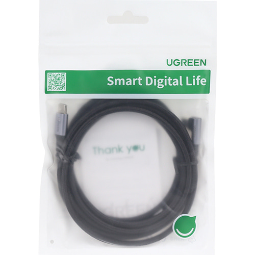 유그린 C to C타입 한쪽 기역자 PD 100W 고속 충전 케이블 2m U-70645