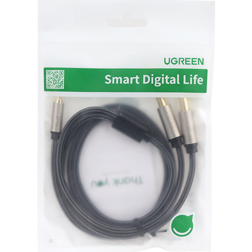 유그린 3.5mm AUX to TS 5.5mm 모노 Y자 케이블 1m U-10613