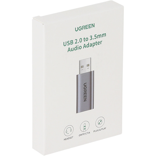 유그린 USB to 4극 3.5mm 스테레오 Audio 컨버터 U-80864