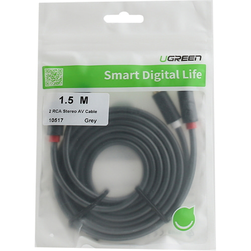 유그린 2RCA to 2RCA 오디오 연결선 1.5m U-10517