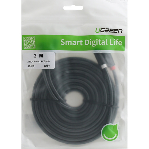 유그린 2RCA to 2RCA 오디오 연결선 3m U-10519