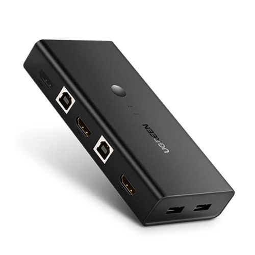 유그린 4K HDMI USB 2:1 KVM 스위치 U-50744