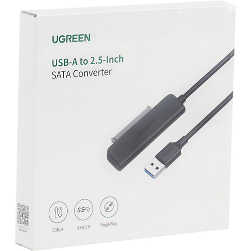 유그린 USB 3.0 to SATA3 컨버터 2.5인치 무전원 U-70609