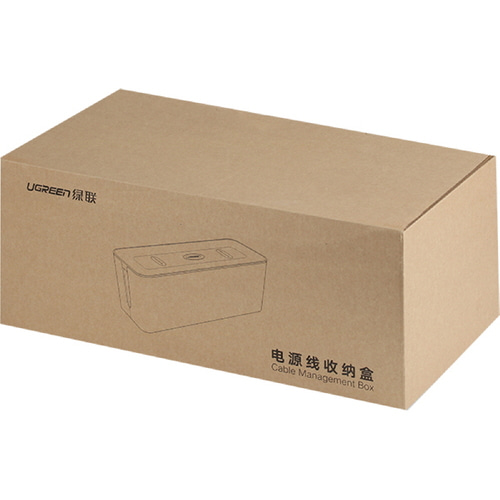 유그린 멀티탭 케이블 전선 정리함 화이트 대형 425x179x155mm U-30398