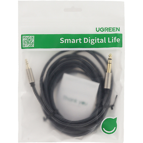유그린 AUX 스테레오 3.5 to 5.5 (6.5) TRS 케이블 3m U-10629