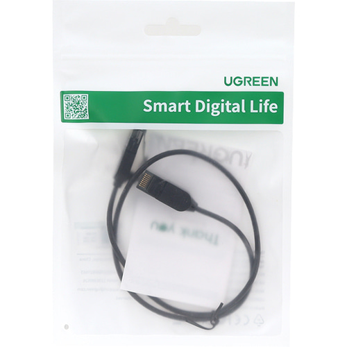 유그린 CAT6A UTP Ultra Slim 랜 케이블 0.5m U-70331