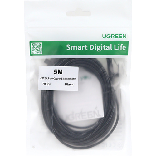 유그린 CAT6A UTP Ultra Slim 랜 케이블 5m U-70654