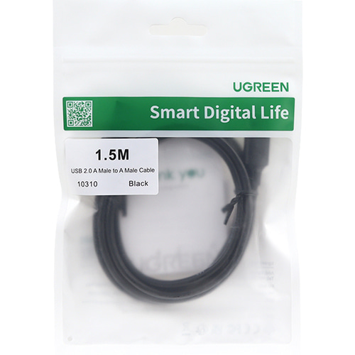 유그린 USB 2.0 A타입 A to A 케이블 1.5m U-10310