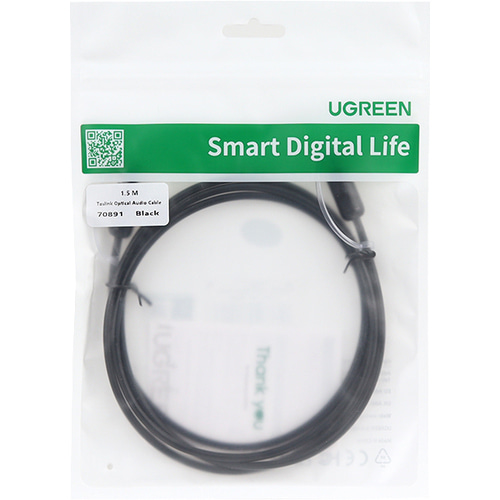 유그린 디지털 광 오디오 SPDIF Toslink 각각 케이블 1.5m U-70891