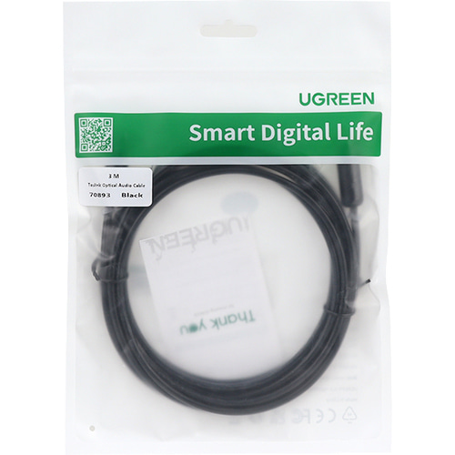 유그린 디지털 광 오디오 SPDIF Toslink 각각 케이블 3m U-70893