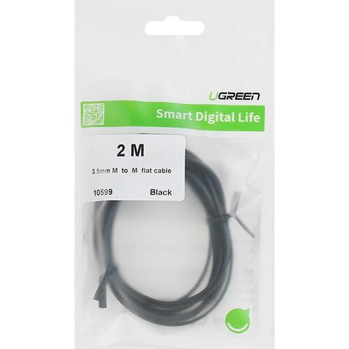 유그린 3.5mm 스테레오 AUX 90도 ㄱ자 FLAT 케이블 2M U-10599