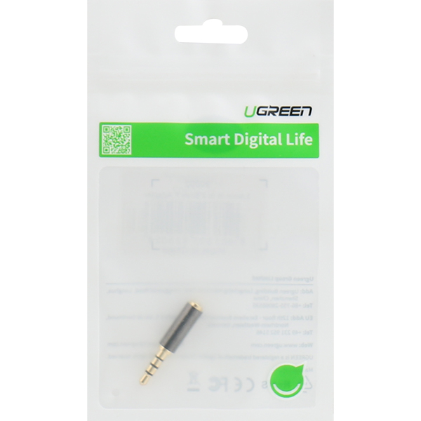 유그린 3.5mm 암 to 2.5mm 수 4극 스테레오 금도금 젠더 U-20501