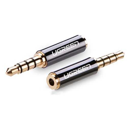 유그린 2.5mm 암 to 3.5mm 수 4극 스테레오 금도금 젠더 U-20502