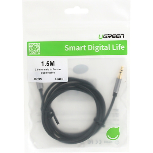 유그린 3.5mm 스테레오 AUX 연장선 1.5m U-10593