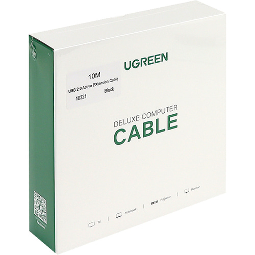 유그린 USB 2.0 연장 무전원 리피터 케이블 10m U-10321