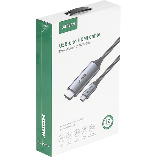 유그린 4K 60Hz USB C타입 to HDMI 미러링 케이블 1.5m U-50570