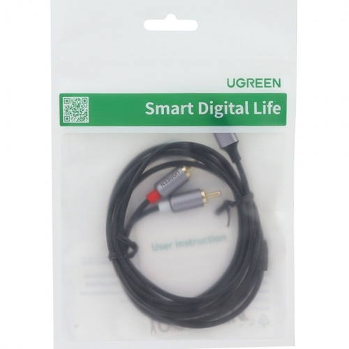 유그린 C타입 to 2 RCA DAC 오디오 컨버터 케이블 1.5m U-20193