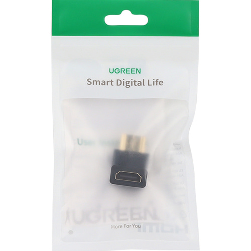 유그린 HDMI ㄱ자 90도 아래쪽 꺾임 젠더 U-20109