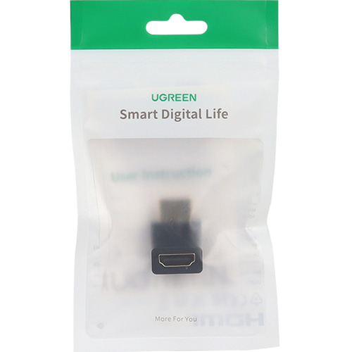 유그린 HDMI ㄴ자 270도 위쪽 꺾임 젠더 U-20110