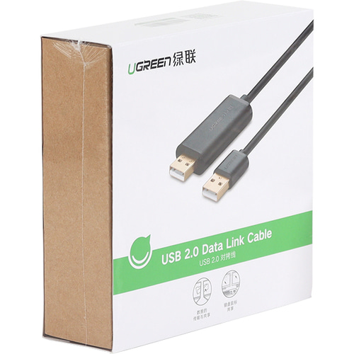 유그린 USB KM LINK 데이터 통신 PC 공유 컨버터 케이블 2M U-20233