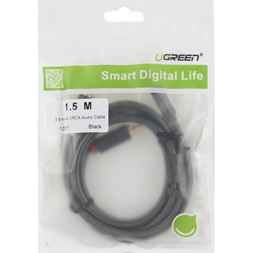 유그린 3.5mm AUX 스테레오 to RCA 2선 케이블 1.5m U-10511