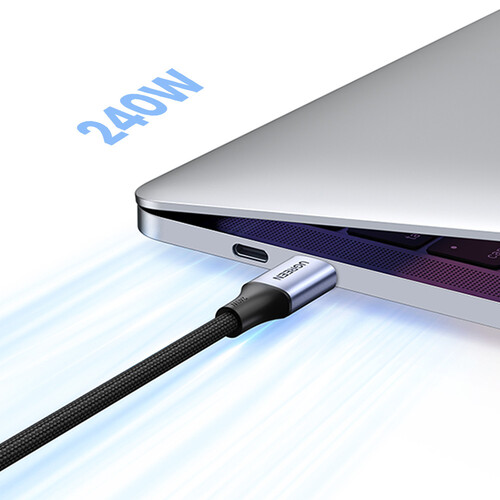 유그린 C to C 타입 240W 5A PD 고속 충전 패브릭 케이블 1m U-15311