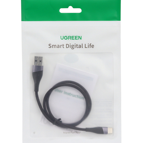 유그린 USB 2.0 A to C타입 패브릭 케이블 0.5m U-60204
