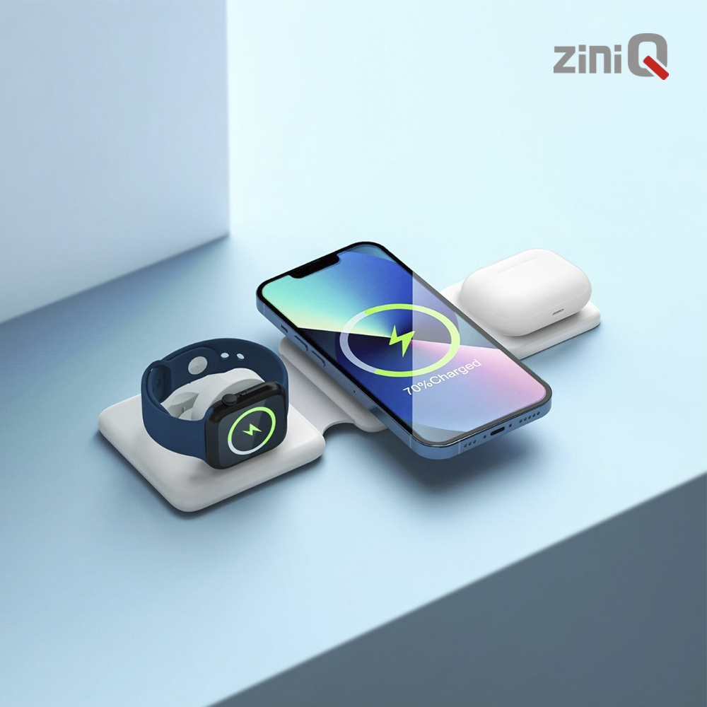 지니큐 ZQ-C315 3I1 마그네틱 고속 무선멀티 충전패드 갤럭시
