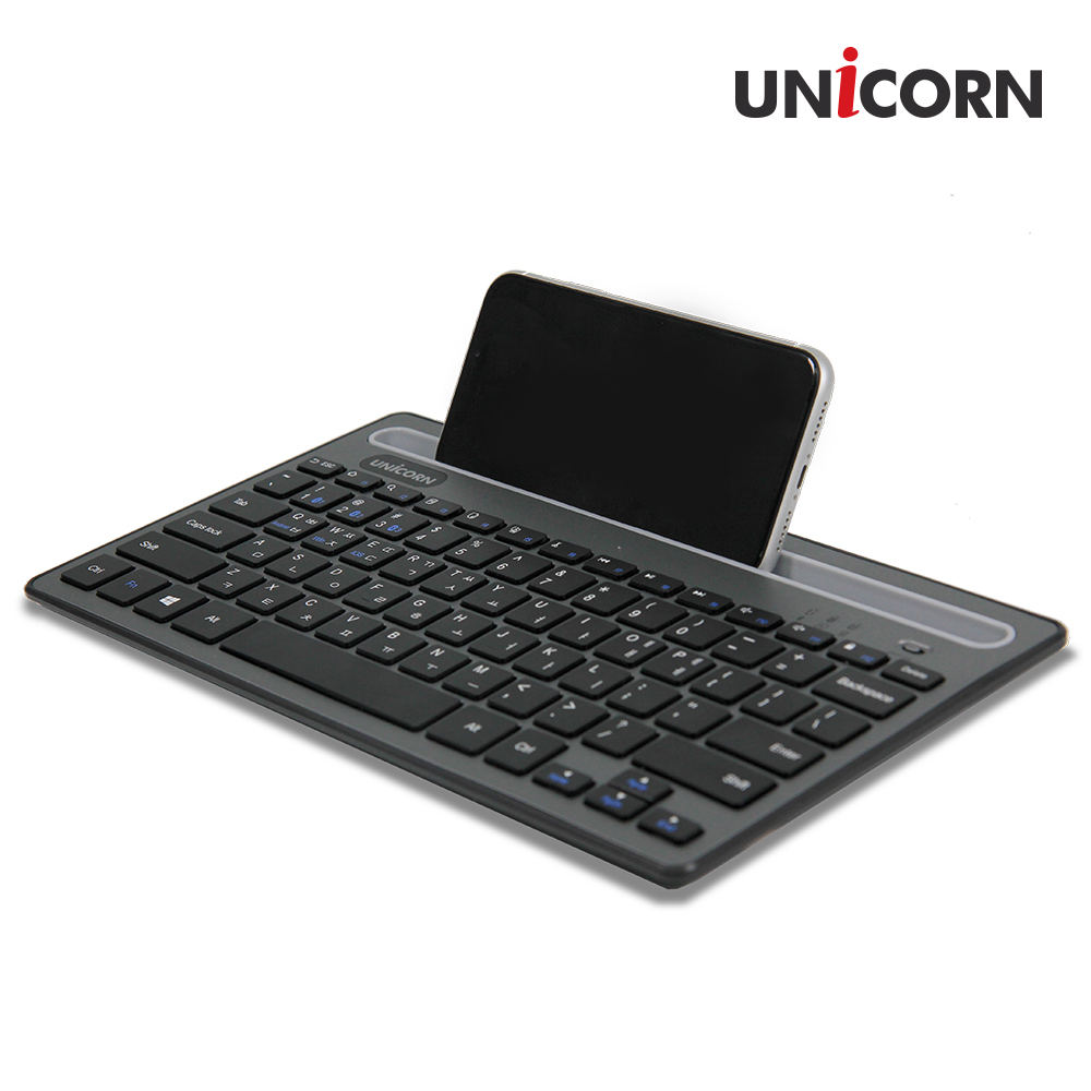 유니콘 BK-500SB 멀티페어링 블루투스키보드 스마트폰 태블릿거치 저소음 무선키보드