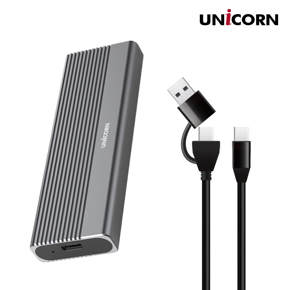 유니콘 NVMe M.2 SSD외장케이스 Gen2.10Gbps A+C타입 SM-700P