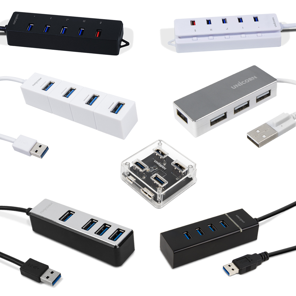 유니콘 RH-A40 레드 4포트 USB허브 USB2.0