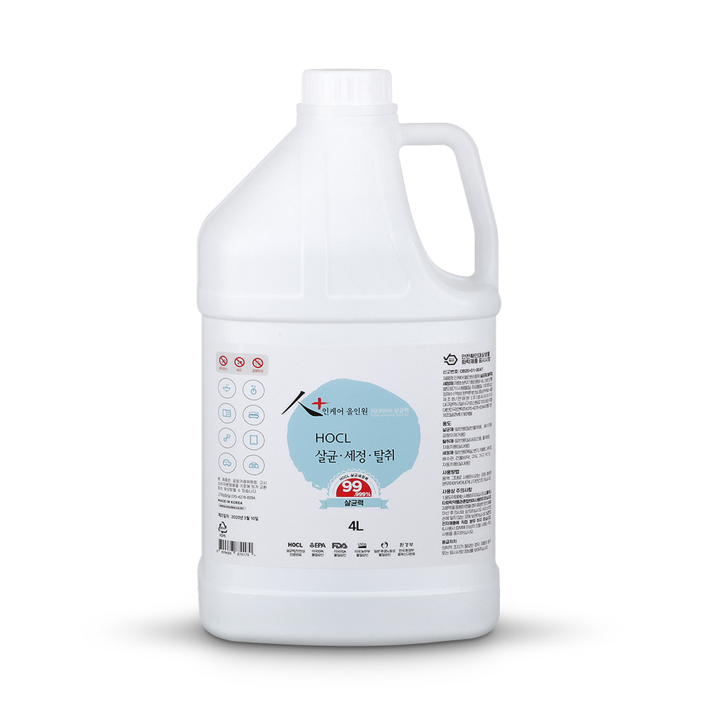 인케어 올인원 살균 소독제 세정 탈취 4L 리필용