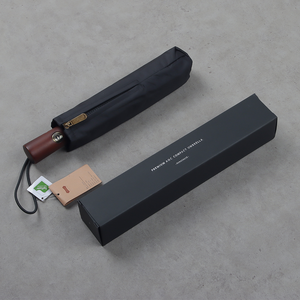 파라체이스 3단 완전 자동 우산 우드핸들 10K 3218 블랙