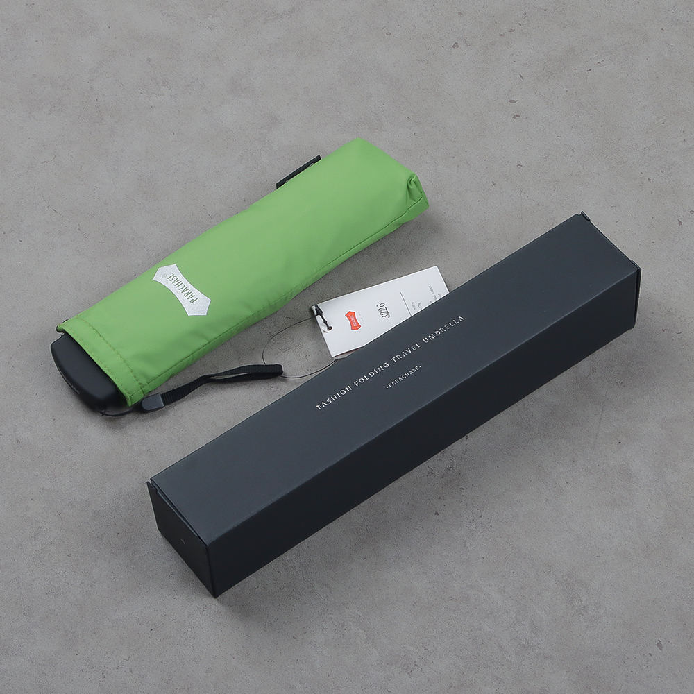 파라체이스 초경량 3단 우산 비비드플랫 슬림 사각 3226 그린