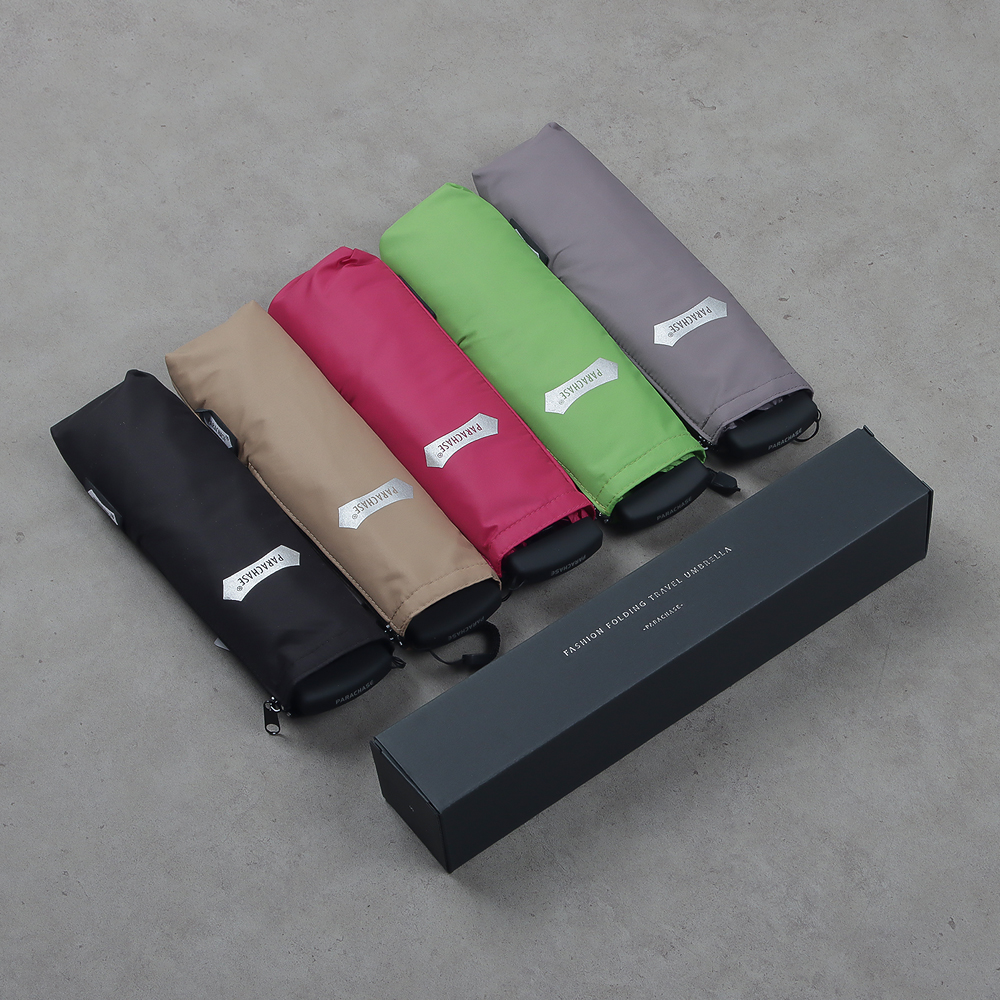 파라체이스 초경량 3단 우산 비비드플랫 슬림 사각 3226 그레이