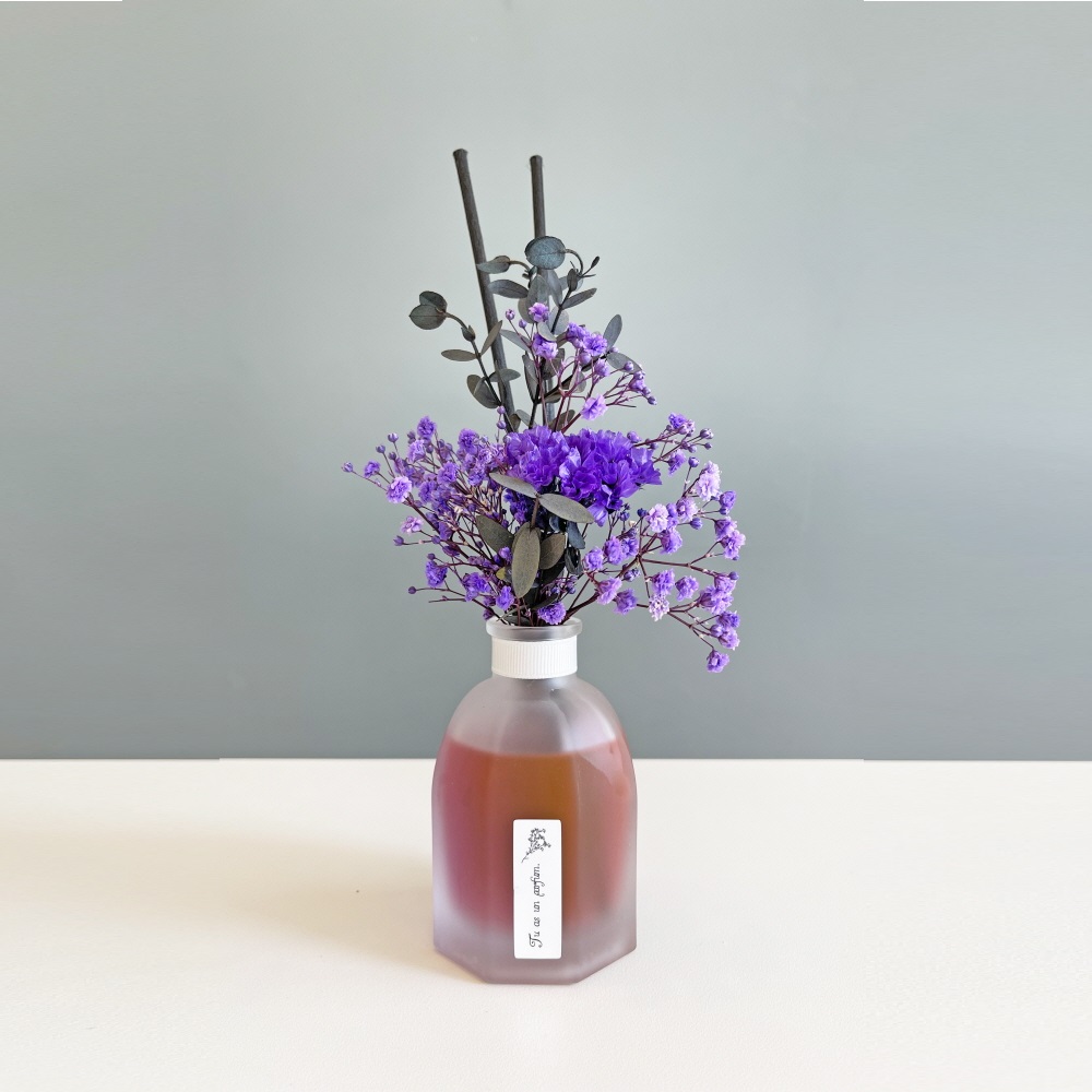 나모라 섬유유연제 디퓨저 호텔디퓨저 프리저브드 보라색 안개꽃 퓨어코튼 100ml