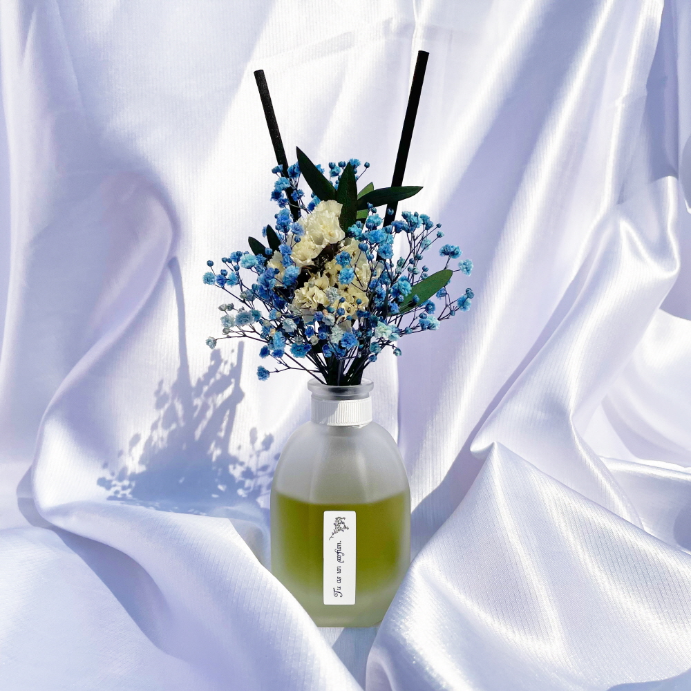 나모라 숲속향 디퓨저 호텔디퓨저 프리저브드 파란색 안개꽃 헤일리 100ml