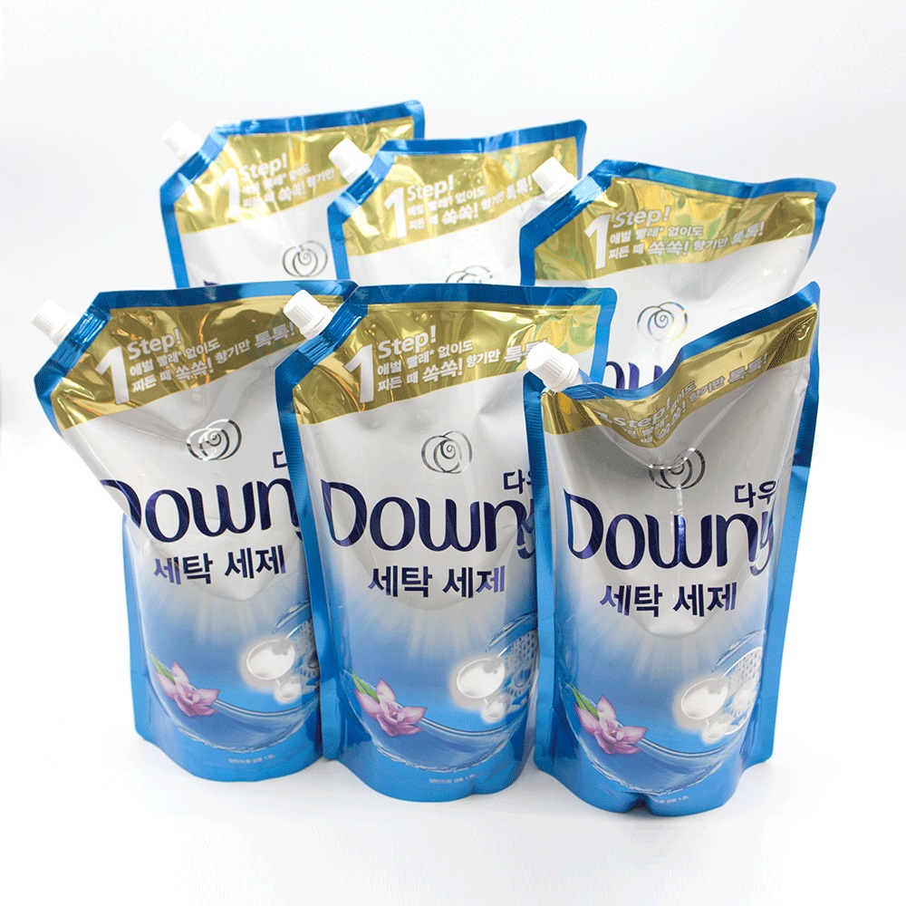 다우니 세탁세제 리필용 1step 블루 향긋한 향 1.8리터 6개 1박스