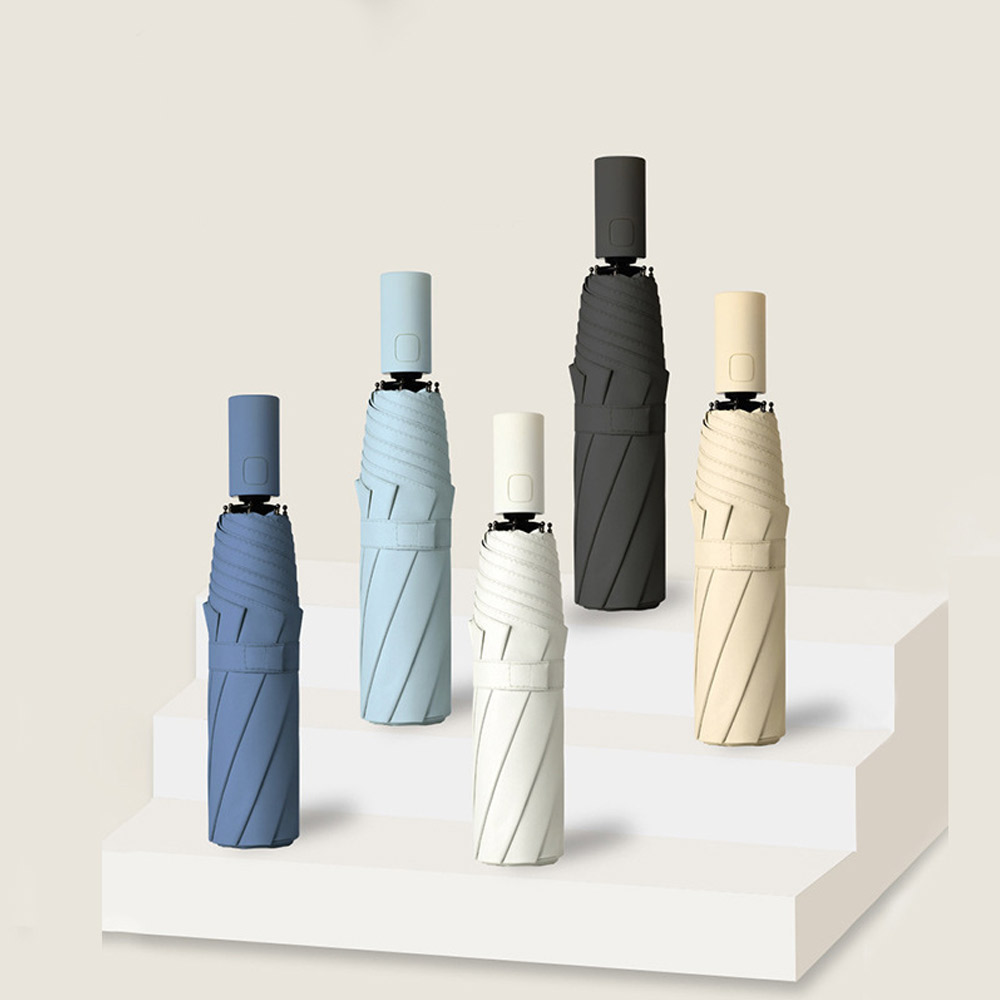 슬로라 무지 8K 3단 자동우산 자외선차단 그레이