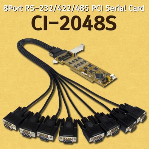 CI-2048S 8PORT PCI RS-422/485 Multi-Port (Cable, LP, Surge)