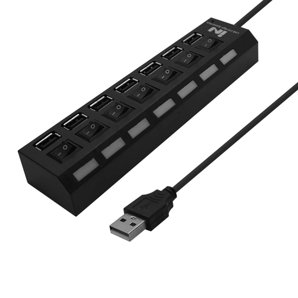 USB 2.0 7포트 허브 블랙