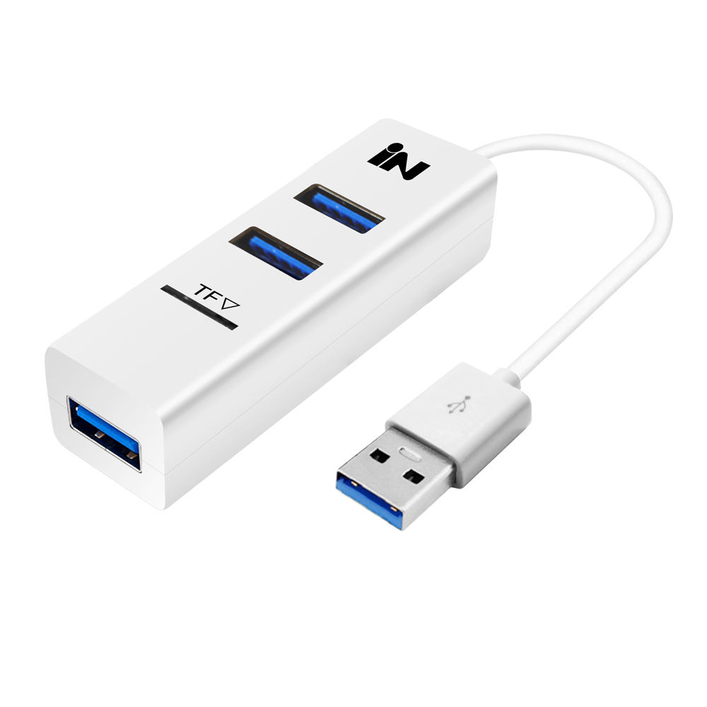 USB 2.0 3포트+T-FLASH 허브 화이트