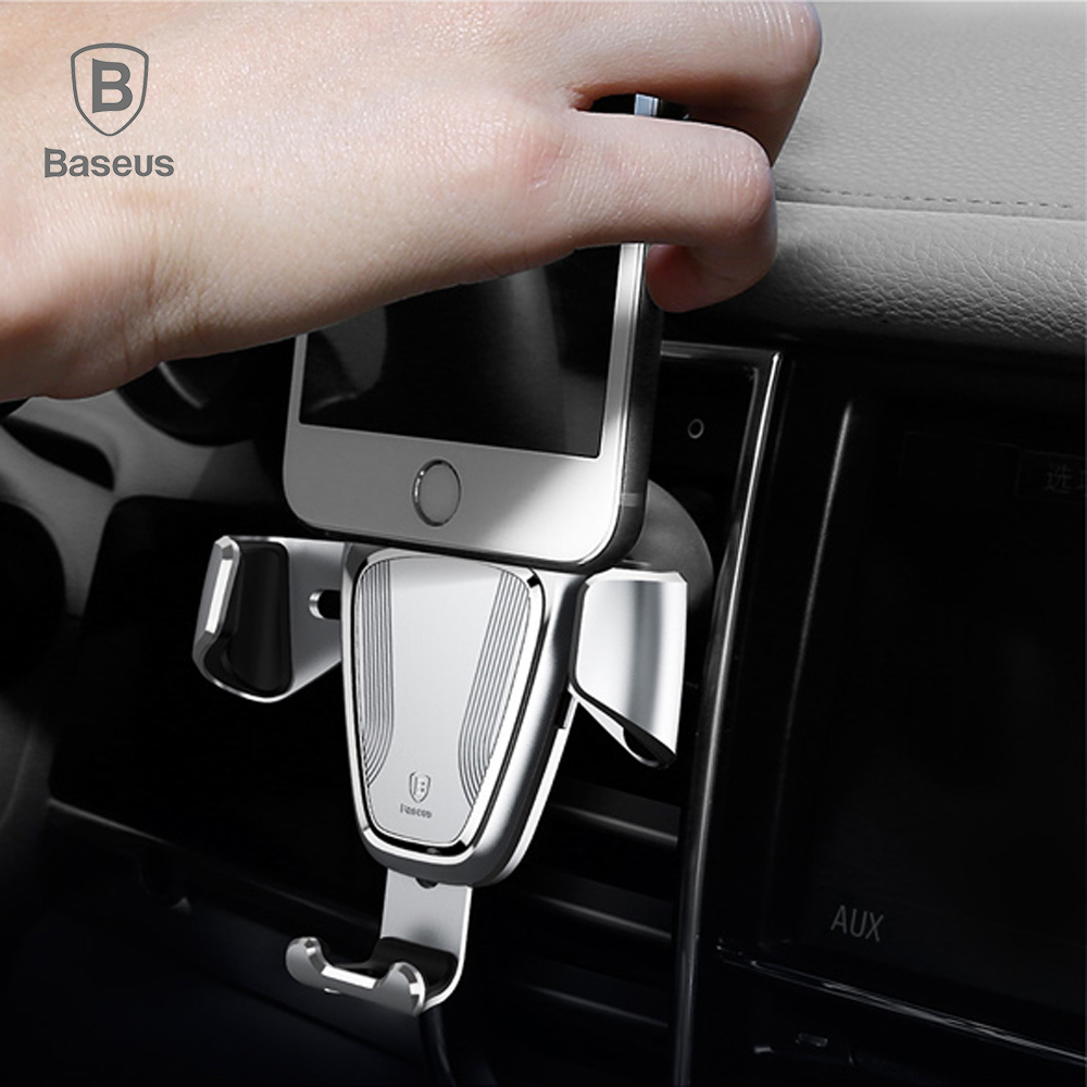 BASEUS 차량용 그래비티 스마트폰거치대 송풍구거치용 카마운트 실버