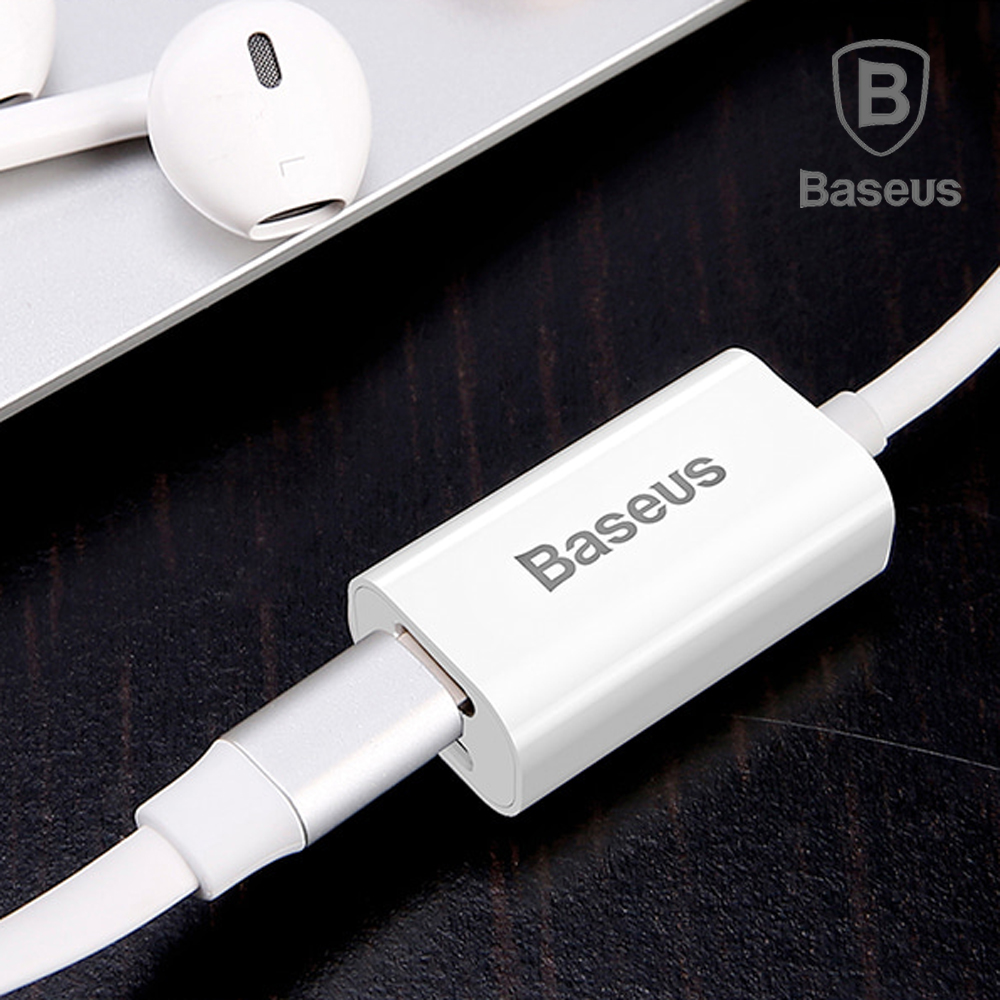 BASEUS 아이폰7용 이어폰젠더 충전젠더 화이트
