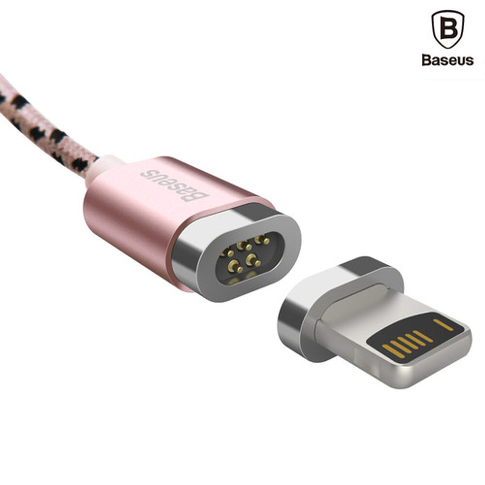 BASEUS 아이폰용 라이트닝8핀 마그네틱 충전케이블 로즈골드