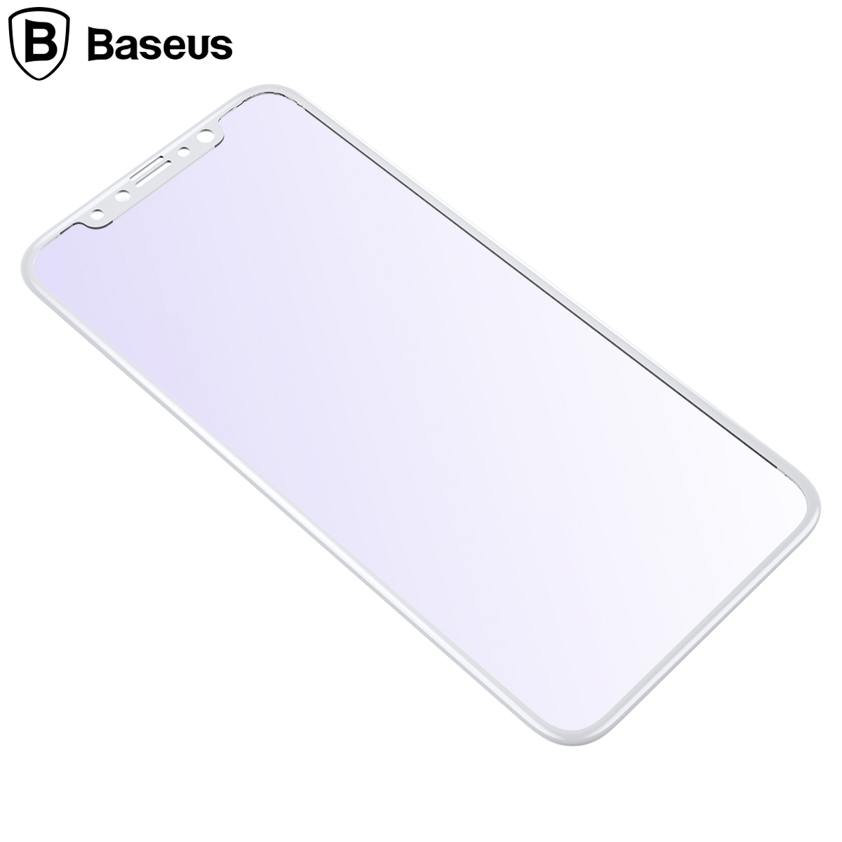 베이스어스 아이폰X PET 시력보호  강화유리 0.23mm 화이트