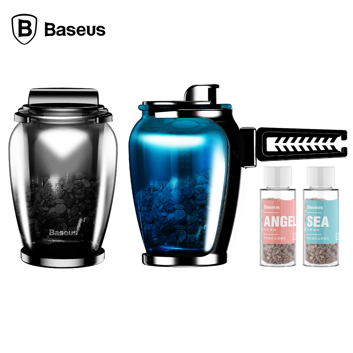 베이스어스 제올라이트 차량용 방향제 [블랙]