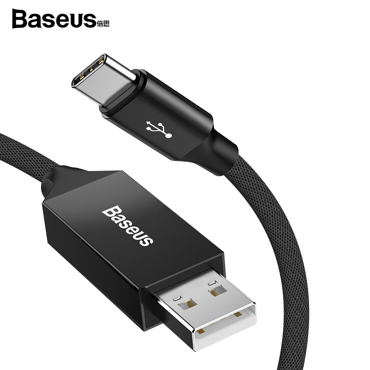 베이스어스 C타입 QC3.0 고속충전케이블 3A 5M (블랙)