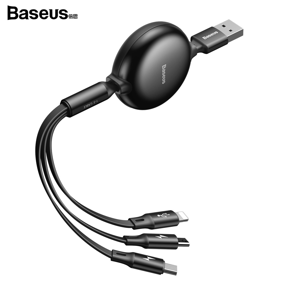 베이스어스 옥토퍼스 3in1 케이블 (블랙)